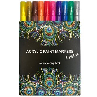 Artmagico akrylový popisovač s Extra jemným hrotem TŘPYTIVÉ | 80302