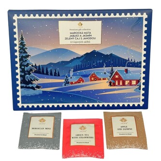 ARÔME Čaj v obálce černý,3 příchutě po 4 ks,Marocká máta,Jablko a jasmín,Jahoda