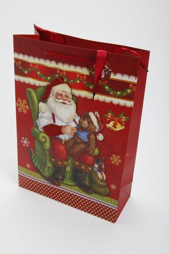 Torebka świąteczna 3D pionowa duża 30x12x43 cm