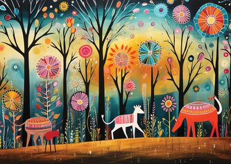 YAZZ Puzzle Barevný les 1000 dílků