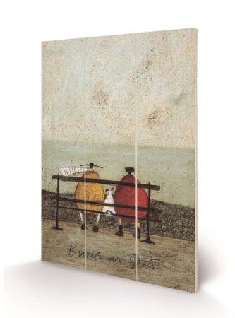 Dřevěný obraz Sam Toft - Bums on Seat, 20 × 29.5 cm