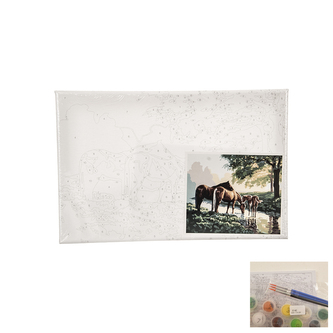 Kreativní sada malování s čísly koně 24x30 cm