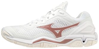 MIZUNO WAVE STEALTH V / White / Rose / Snow White Velikost boty: 44.5/10.0