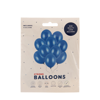 Balónek latex perleť modrý 10 ks pr. 27 cm