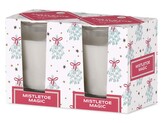 Emocio Sklo 52x65 mm 2ks v krabičce Mistletoe Magic - Snowflake, vonná svíčka