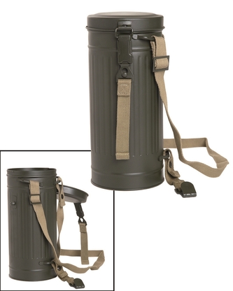 Plechové pouzdro na plynovou masku - olivové