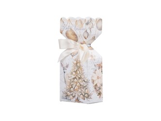 Mýdlo 90g Bílé Vánoce v krabičce, zlatá, bílá, béžová