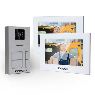 EVOLVEO DoorPhone AP-MONITOR pro 2 drátový videotelefon pro dva byty s aplikací, černý