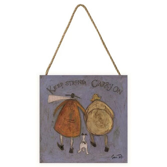 Dřevěný obraz Sam Toft - Keep Strong Carry On, 20 × 20 cm