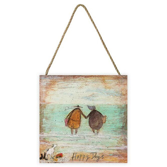 Dřevěný obraz Sam Toft - Happy Days, 20 × 20 cm