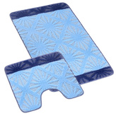 SADA BANY 60x100 + 60x50 cm - s výkrojem - Paprsek modrá