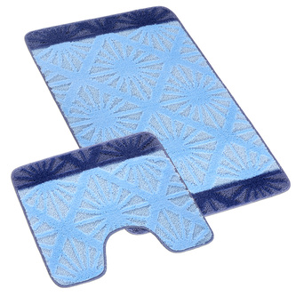 SADA BANY 60x100 + 60x50 cm - s výkrojem - Paprsek modrá