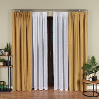 Dekorační dlouhá záclona s řasící páskou super REŽNÝ vzhled GLORIA bílá 140x250 cm (cena za 1 kus) MyBestHome