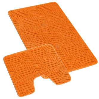 SADA BANY 60x100 + 60x50 cm - s výkrojem - Bludiště oranžová