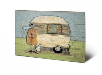 Dřevěný obraz SAM TOFT - home from home, Sam Toft, 59 × 40 cm