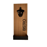 Otvírák dřevo na zeď BISTRO hnědý/černý 12x5x30 cm