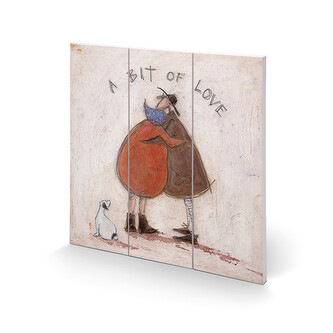 Dřevěný obraz Sam Toft - A Bit of Love, 30 × 30 cm