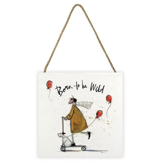 Dřevěný obraz Sam Toft - Born to be Wild, 20 × 20 cm