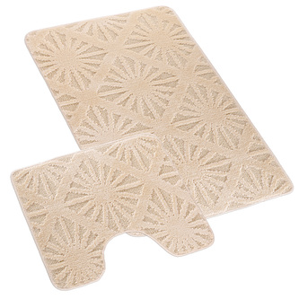 SADA BANY 60x100 + 60x50 cm - s výkrojem - Paprsek smetanová