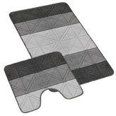 SADA BANY 60x100 + 60x50 cm - s výkrojem - Trojúhelník šedá