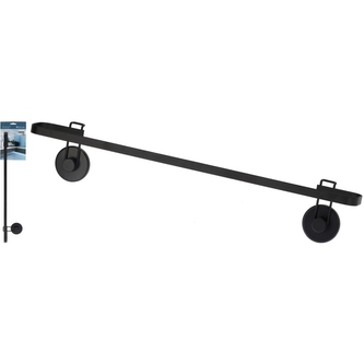 Věšák na ručníky kovový 600 x 85 x 110 mm černá KO-C80653680