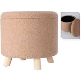 Taburet s úložným prostorem TEDDY 40 cm béžová KO-AAK400210