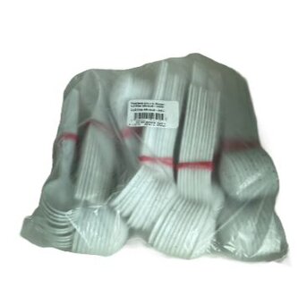 lžíce káva, sada 100ks, bílá/mramor, plast