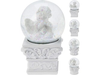 Sněžítko 65x100 mm anděl na podstavci mix, bílá