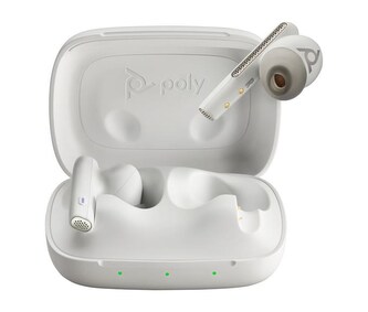 Poly Voyager Free 60 MS Teams bluetooth headset, BT700 USB-A adaptér, nabíjecí pouzdro, bílá