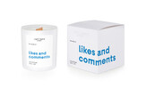 Svíčka s vůní “Likes and comments”