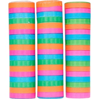 Papírové serpentiny - neonové - 3 ks