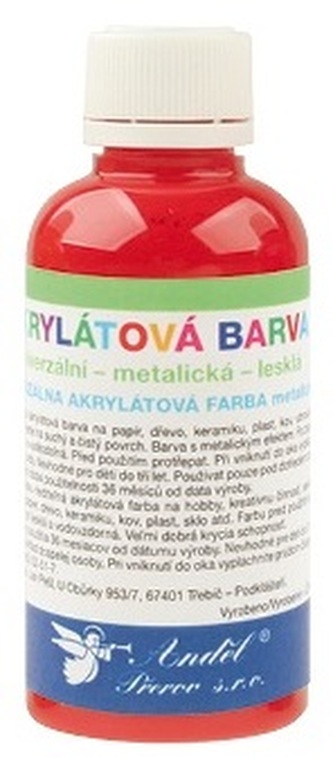 Akrylová barva matná 50g - 3. ČERVENÁ