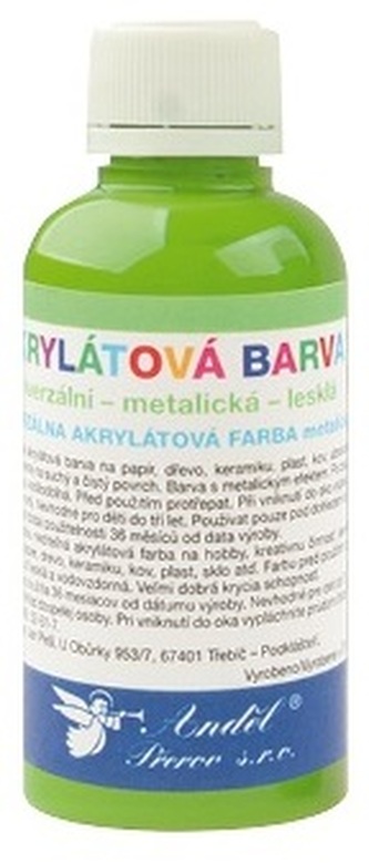 Akrylová barva matná 50g - 8. SVĚTLE ZELENÁ