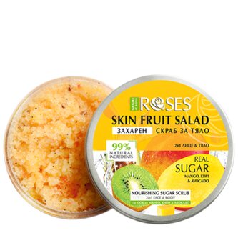 Agiva Přírodní cukrový peeling/scrub 2v1 s mangem, kiwi a avokádem 200 ml