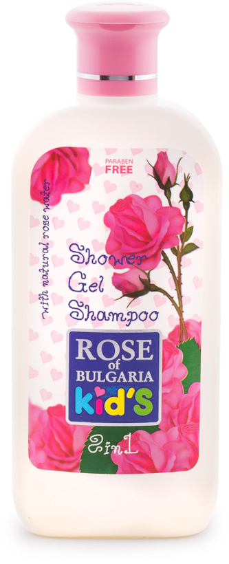 BioFresh dětský sprchový gel a šampon 2v1 s růžovou vodou 200 ml