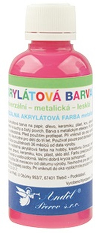 Akrylová barva lesklá 50g - 4. RŮŽOVÁ