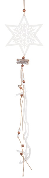 Dřevěná hvězda na zavěšení 75 cm