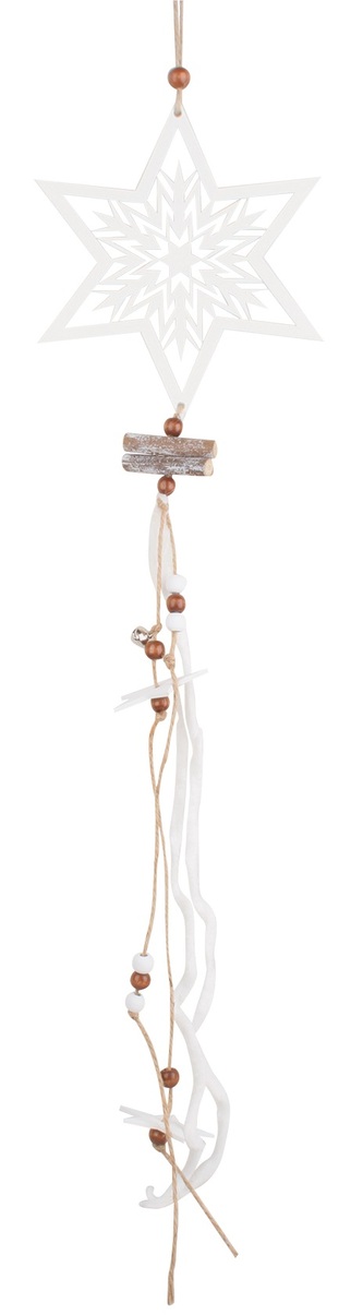 Dřevěná hvězda na zavěšení 75 cm