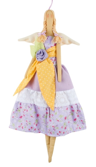 Andělka látková, fialková 47 cm Andělka látková, fialková 47 cm