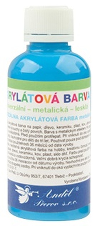 Akrylová barva lesklá 50g - 6. SVĚTLE MODRÁ
