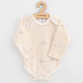 Kojenecké bavlněné body s dlouhým rukávem New Baby Husičky - velikost 74 (6-9m)