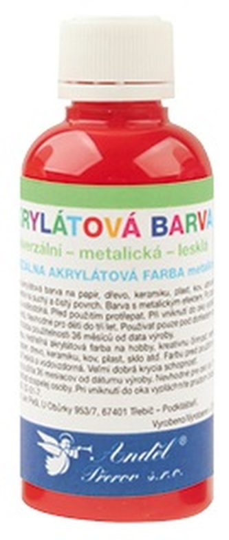 Akrylová barva lesklá 50g - 3. ČERVENÁ