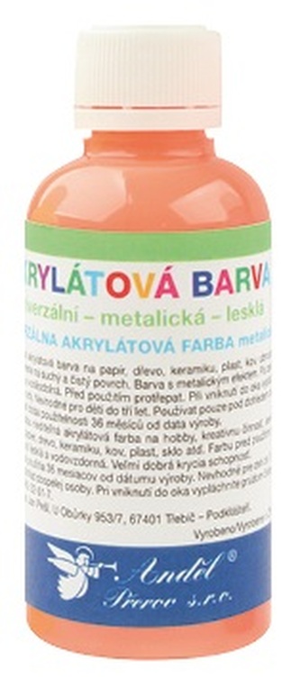 Barva na textil svítící ve tmě 50g - 2. NEON ORANŽOVÁ