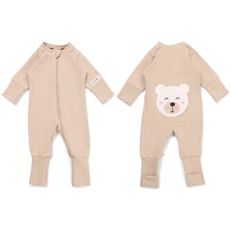 Moniel Dětský rostoucí overal Medvěd Pastel béžová 92/98 cm