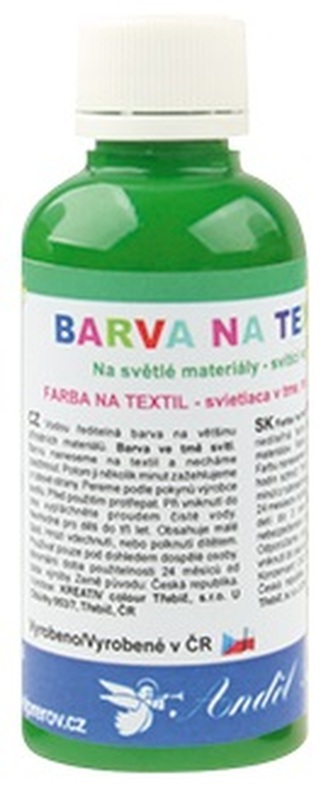 Barva na textil 50g - 9. TMAVĚ ZELENÁ Barva na textil 50g - 9. TMAVĚ ZELENÁ