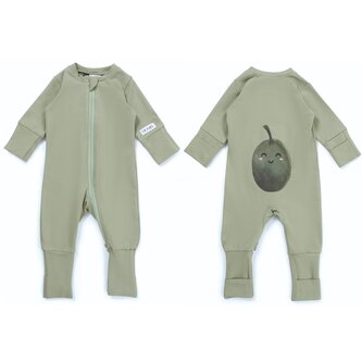 Moniel Dětský rostoucí overal Oliva Olive 50 cm