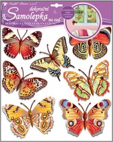 Samolepky na zeď 3D motýli 30,5x30,5 cm