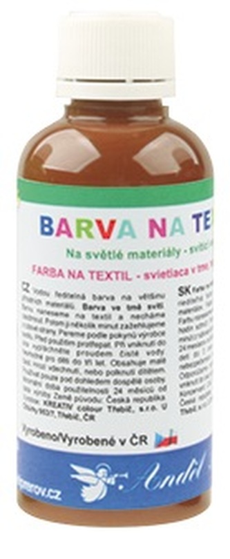 Barva na textil 50g - 10. SVĚTLE HNĚDÁ