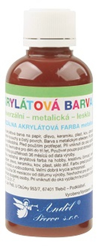 Akrylová barva lesklá 50g - 11. TMAVĚ HNĚDÁ