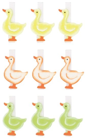 Husa dřevěná 4,5 cm na kolíčku 9 ks